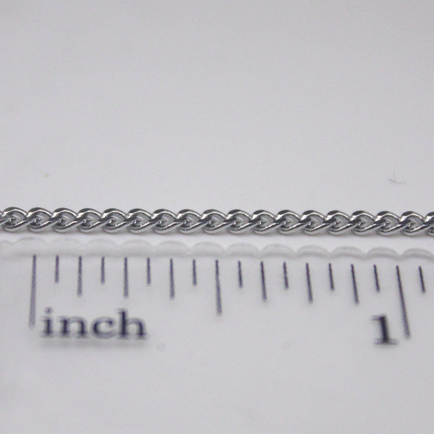 3 feet of Stainless Steel Curb Chain bulk, Diamond Cut Facet, Diamond Cut Edge Curb Chain Necklace Bracelet - 2.0mm width 1.0mm thickness