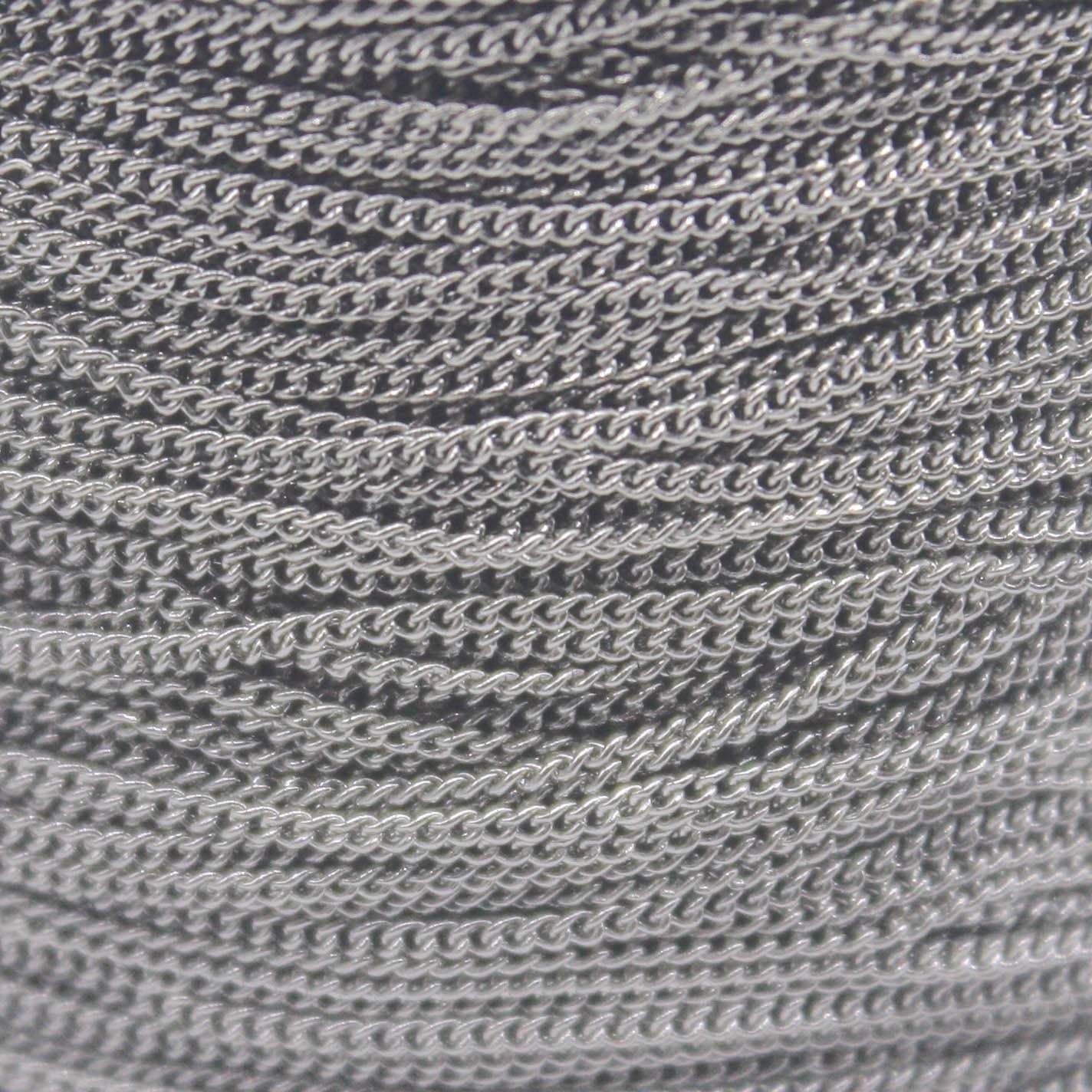 300 feet Stainless Steel SOLDERED MICRO Tiny Curb chain - 1.0mm Width Soldered Link Surgical Stainless Steel 316L Sturdy tiny curb chain