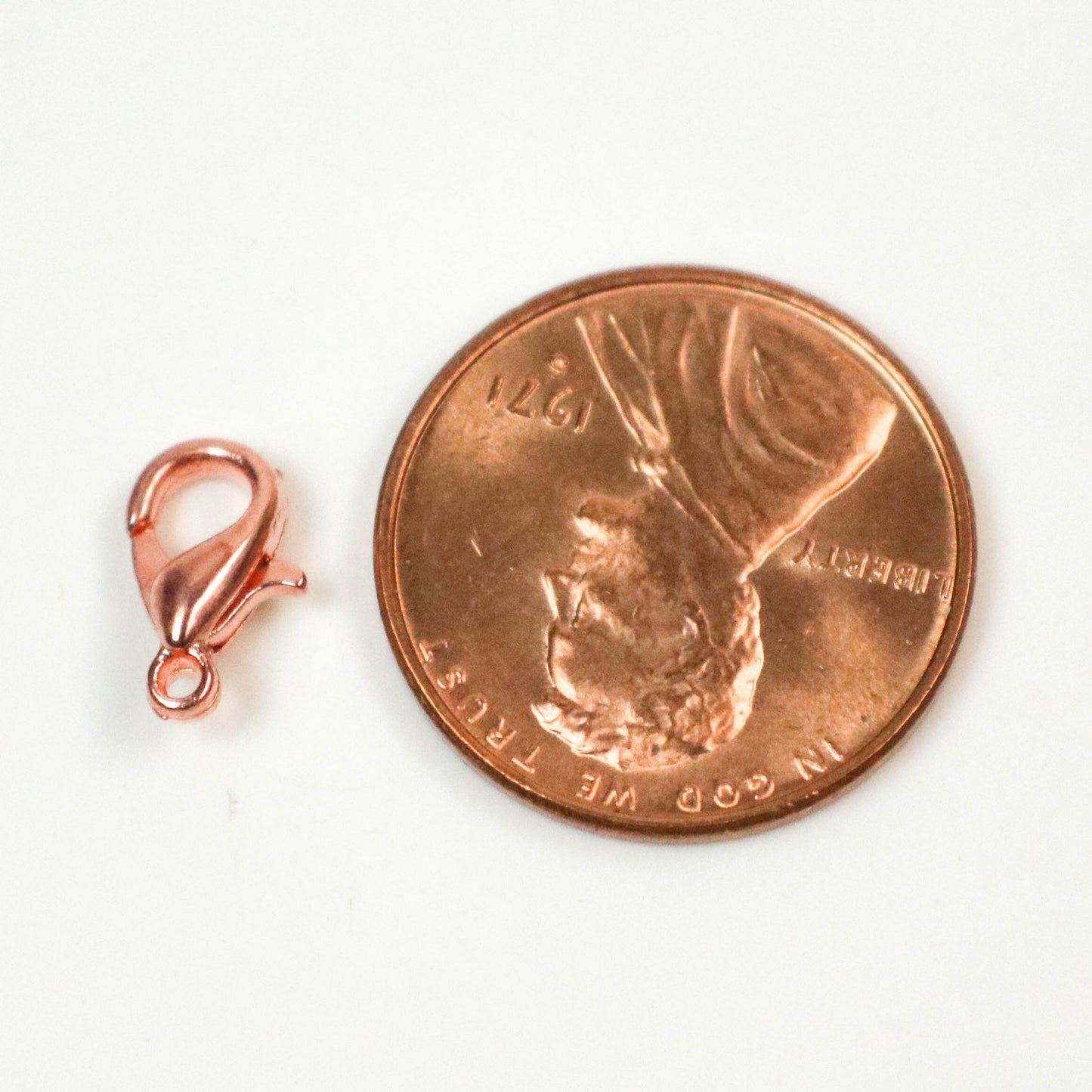 30 pcs of Bright Copper Plated Alloy Zinc lobster claw clasp - 10x5mm - LOB10