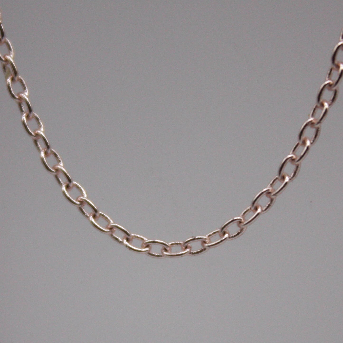 100 Ft. Non Tarnish Soldered Cable Chain - Rose Gold Plated Plain Cable Chain - 2.0x1.4mm Anti Tarnish Free Resistant Cable Chain - AT2014S