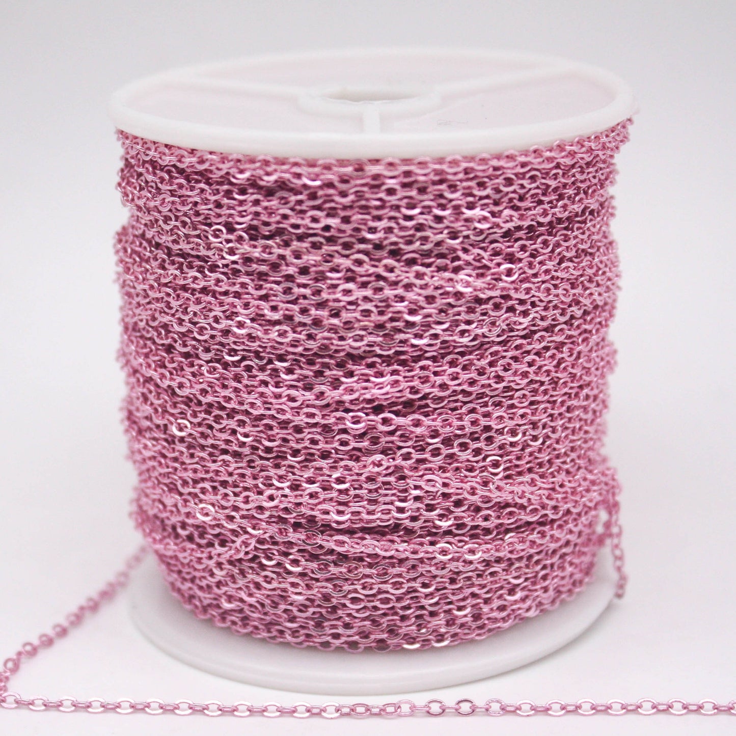 NEWnew 3 feet TARNISH Resistant Tarnish FREE Anti Tarnished Pink Copper Micro Flat Chain - 3x1.7mm SOLDER - little Oval Small Soldered