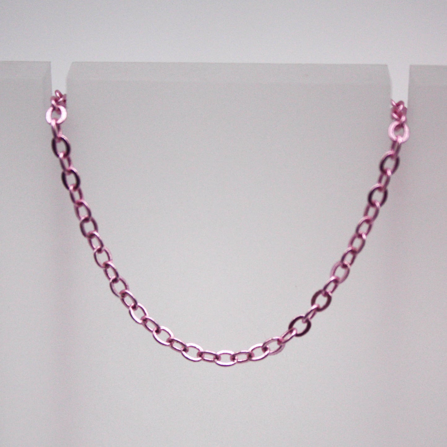 NEWnew 3 feet TARNISH Resistant Tarnish FREE Anti Tarnished Pink Copper Micro Flat Chain - 3x1.7mm SOLDER - little Oval Small Soldered