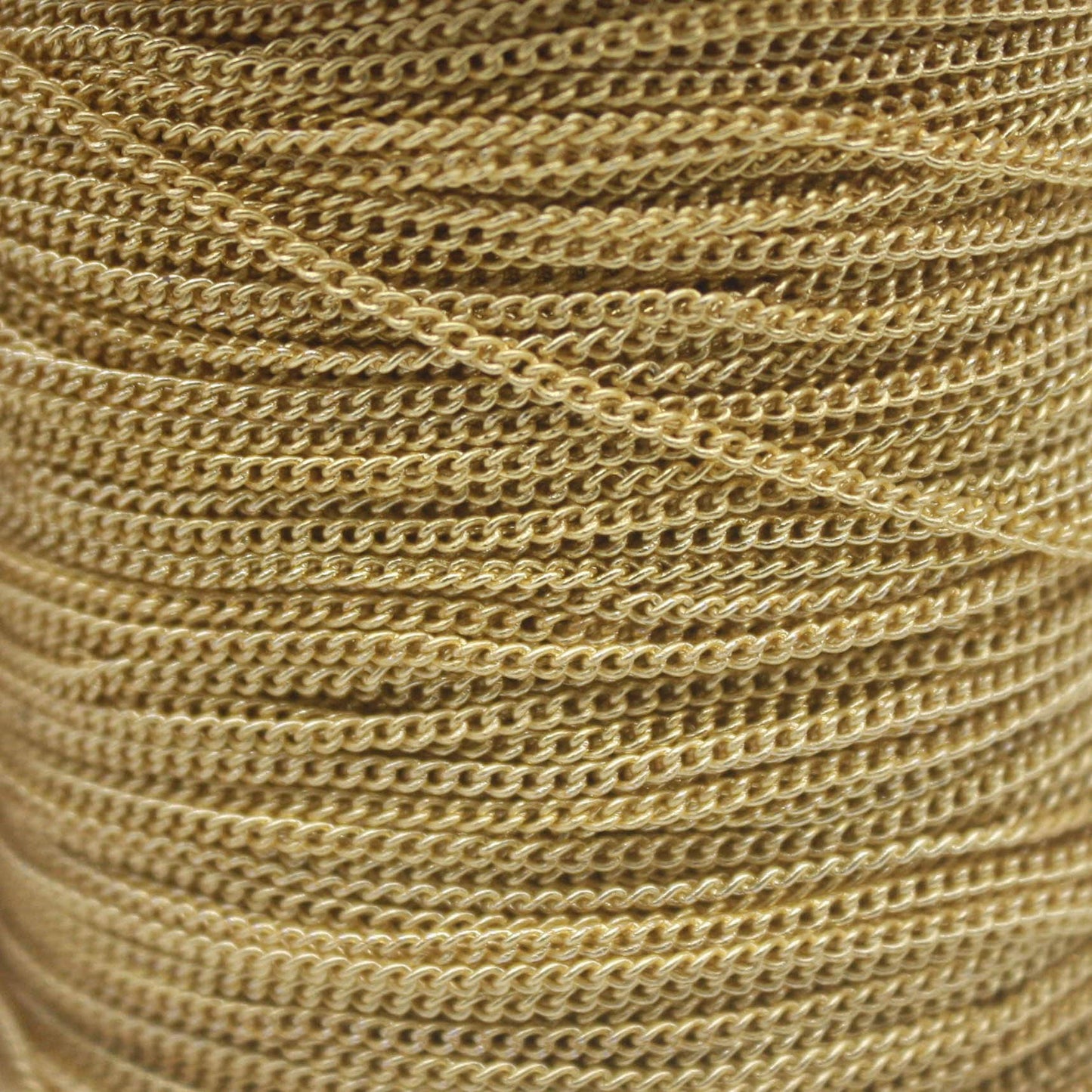 New 300 Non Tarnish Curb Chain - 18K Gold Plated Solder Curb Chain - 1.6mm Link - Anti Tarnish Free Resistant Curb Chain - AT1.6S