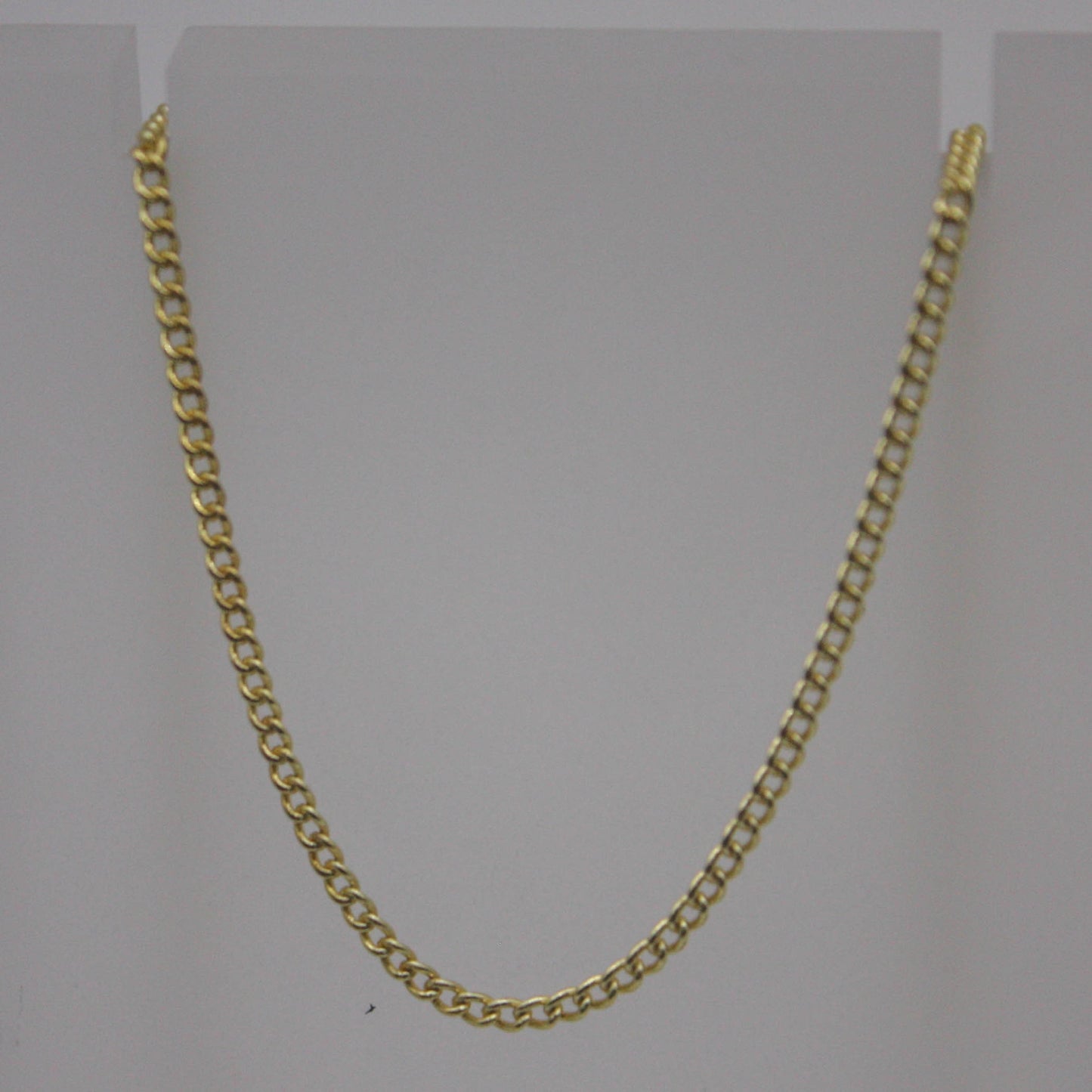 New 100 Non Tarnish Curb Chain - 18K Gold Plated Solder Curb Chain - 1.6mm Link - Anti Tarnish Free Resistant Curb Chain - AT1.6S