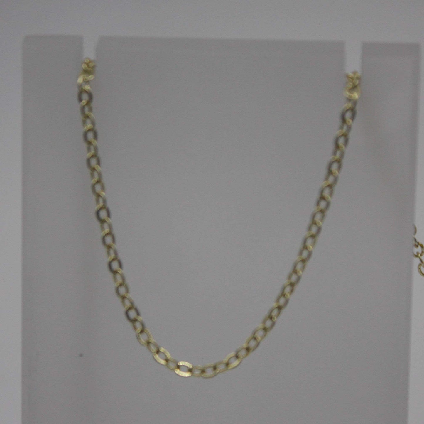 10 feet TARNISH Resistant Tarnish Free Anti Tarnished 18K Gold Flat Chain - 3x1.7mm SOLDER - Soldered Cable - AT317F