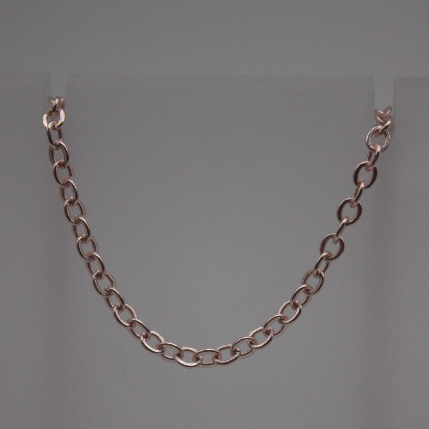 10 Ft Non Tarnish Flat Cable Chain Bulk - ROSE Gold Flat Cable Chain - 3.4x2.8mm SOLDERED Link - Anti Tarnish Free Resistant Chain - AT3428F