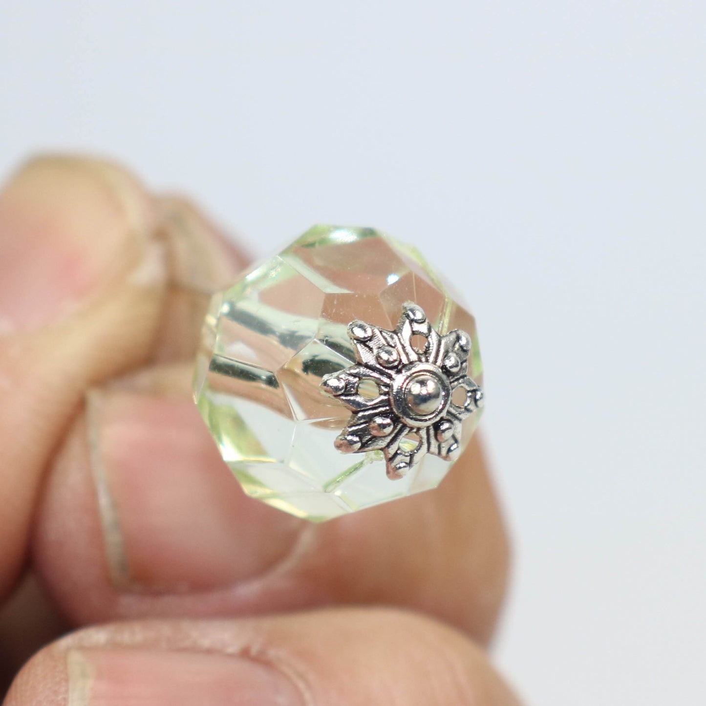 50 Bead Caps - 9mm Width - Antique Silver Alloy Leaf Flower Bead Cap
