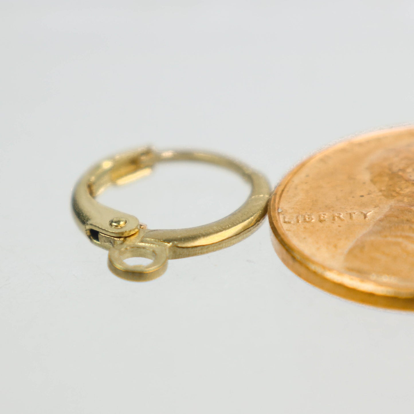 Leverback Earring 30 Pcs - ROUND Bulk raw BRASS Nude Color - High Quality Sturdy Dedicated Round Earring Ear Wire - 12mm Width - ELR12