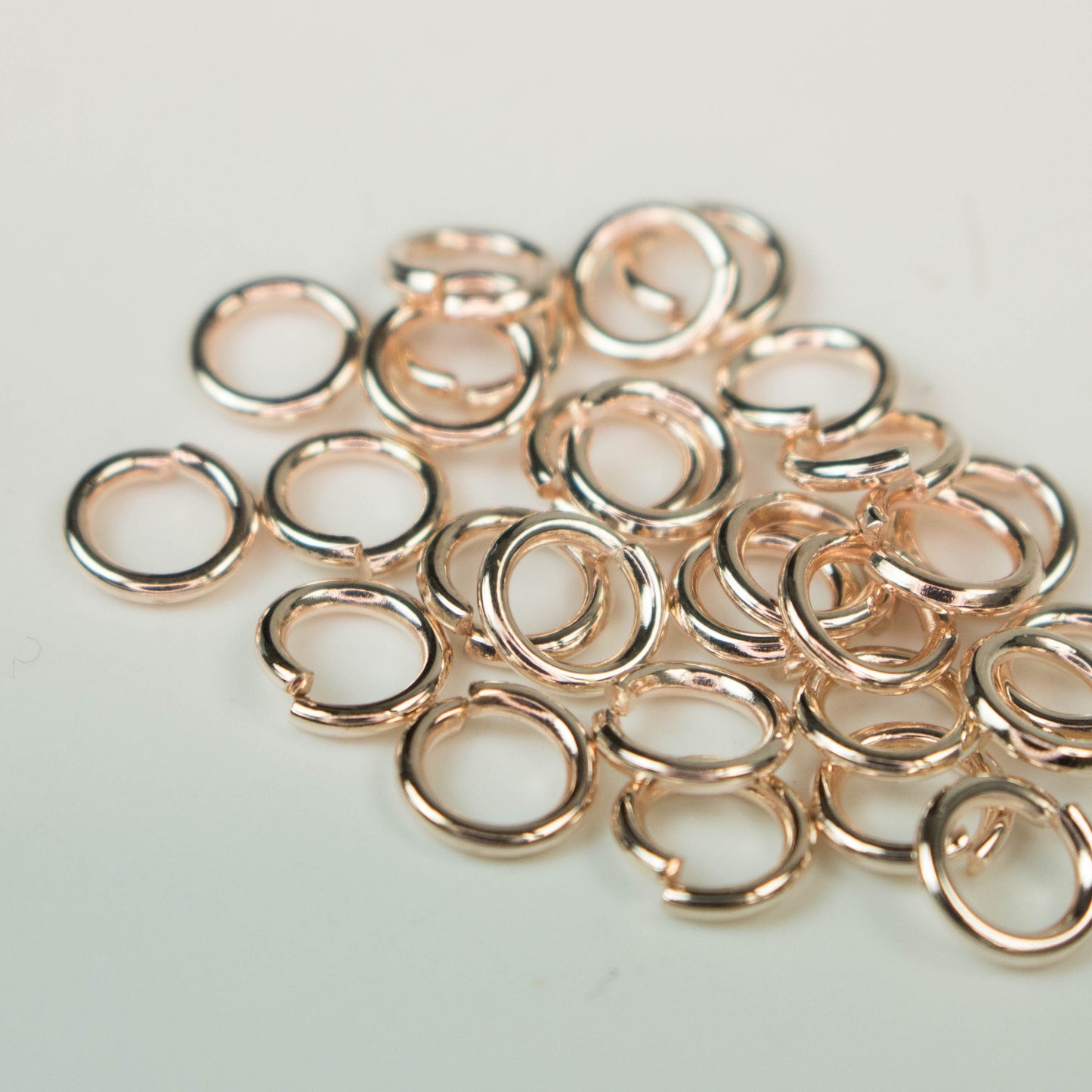 Rose Gold Jump Ring Bulk Open Link - 6mm - 100 Pcs - 1.0mm 18G 18 Gauge Thickness - Round Jewelry Finding Making Connector Jumpring 10x6mm
