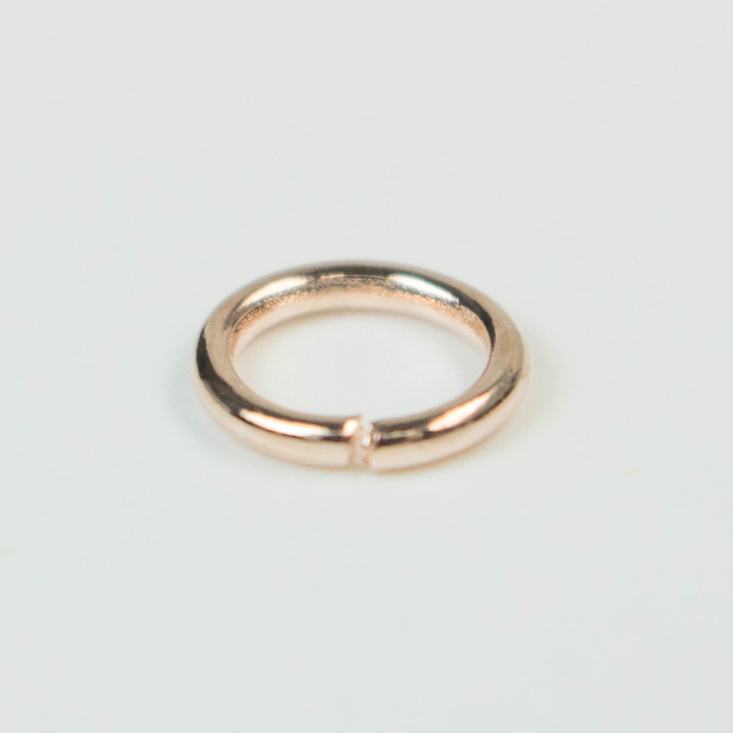 Rose Gold Jump Ring Bulk Open Link - 8mm - 100 Pcs - 1.2mm 16G 16 Gauge Thickness - Round Jewelry Finding Making Connector Jumpring 12x8mm