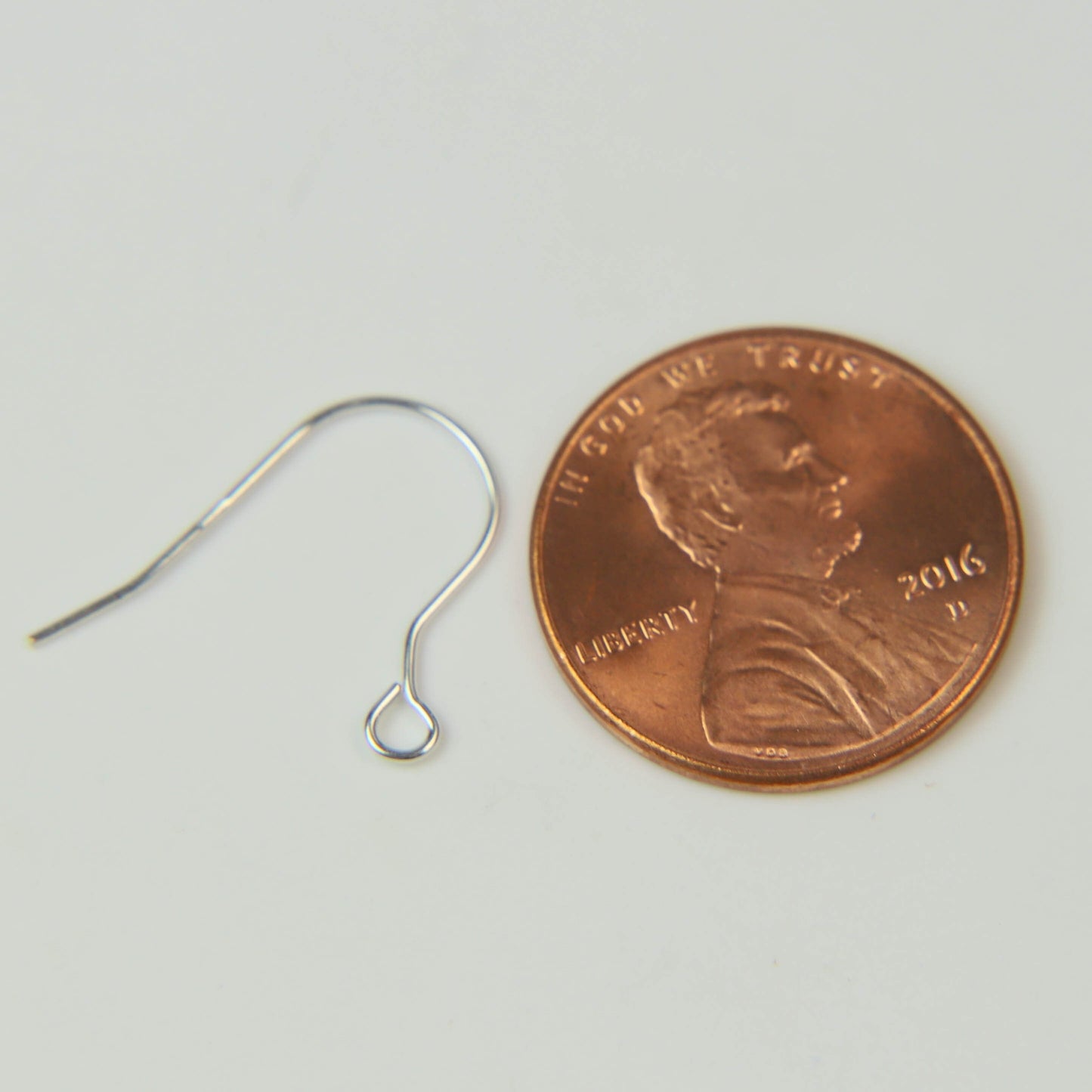925 Sterling SILVER Ear Wires Earring - 15x19mm Solid Pure Silver French Spring Hook Earwires - 22 Gauge 22G 0.55mm Wire - 1/5/25/50 Pairs