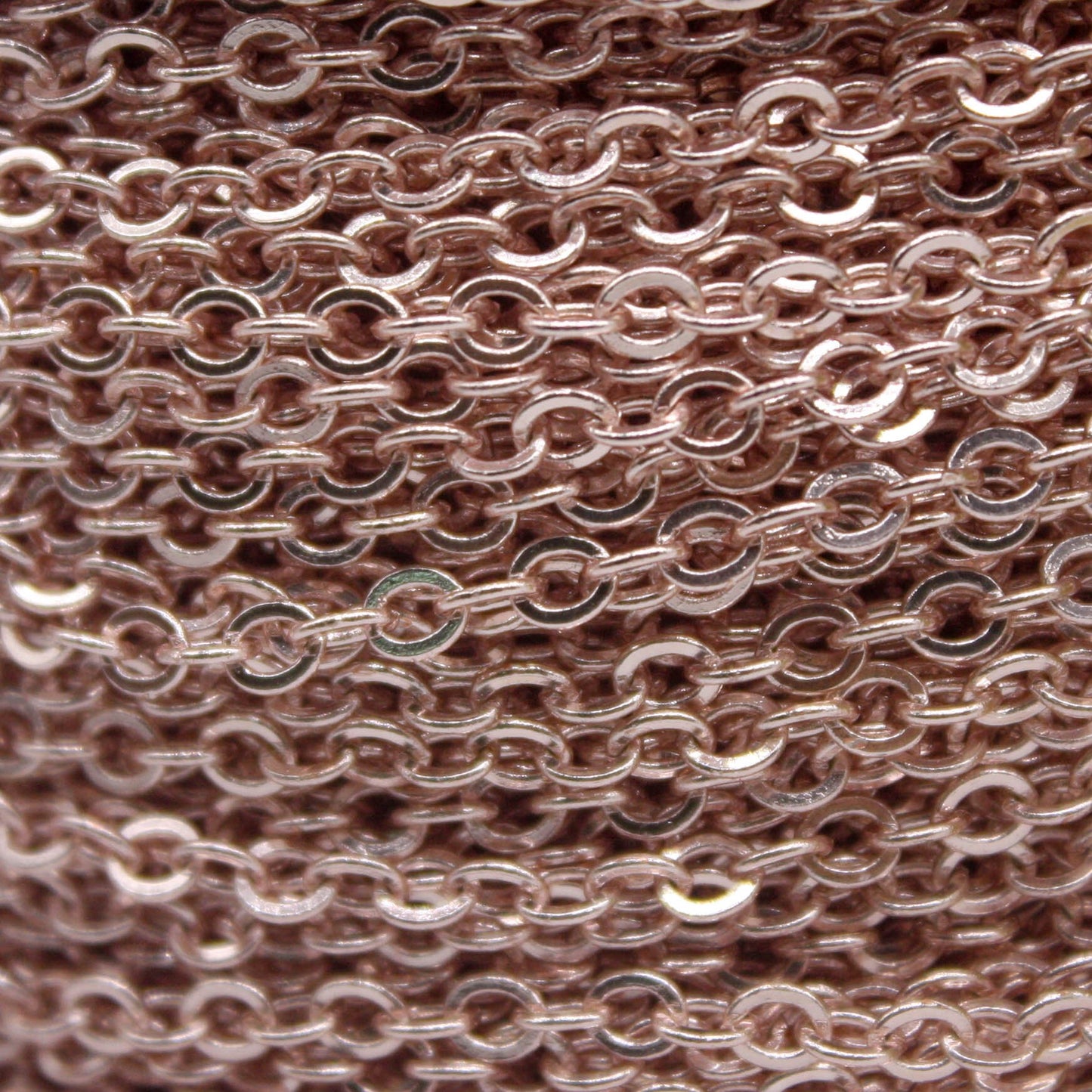 32 Ft Non Tarnish Big Chunky Flat Chain - Rose Gold Plated Flat Cable Chain Sturdy SOLDERED Heavy Chain 4X5mm 22Gauge 22G - AT45F