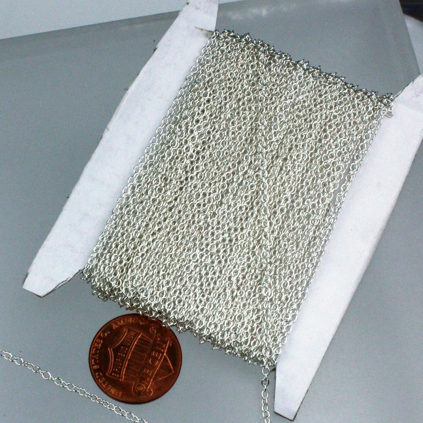 Sterling Silver Plated Chain Bulk, 32 ft of Tiny Round SOLDERED Chain Cable Chain 1.6x1.4mm- Free Jump Rings 50pcs Necklace - 1614S