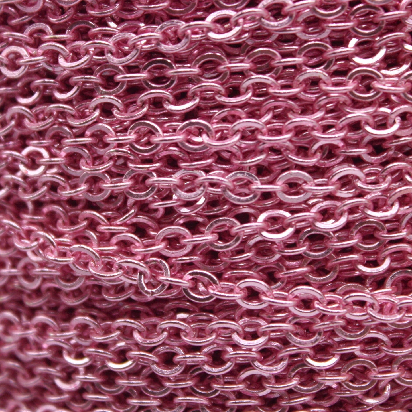 100 Ft Non Tarnish Big Chunky Flat Chain - Pink Copper Plated Flat Cable Chain Sturdy SOLDERED Heavy Chain 4X5mm 22Gauge 22G - AT45F