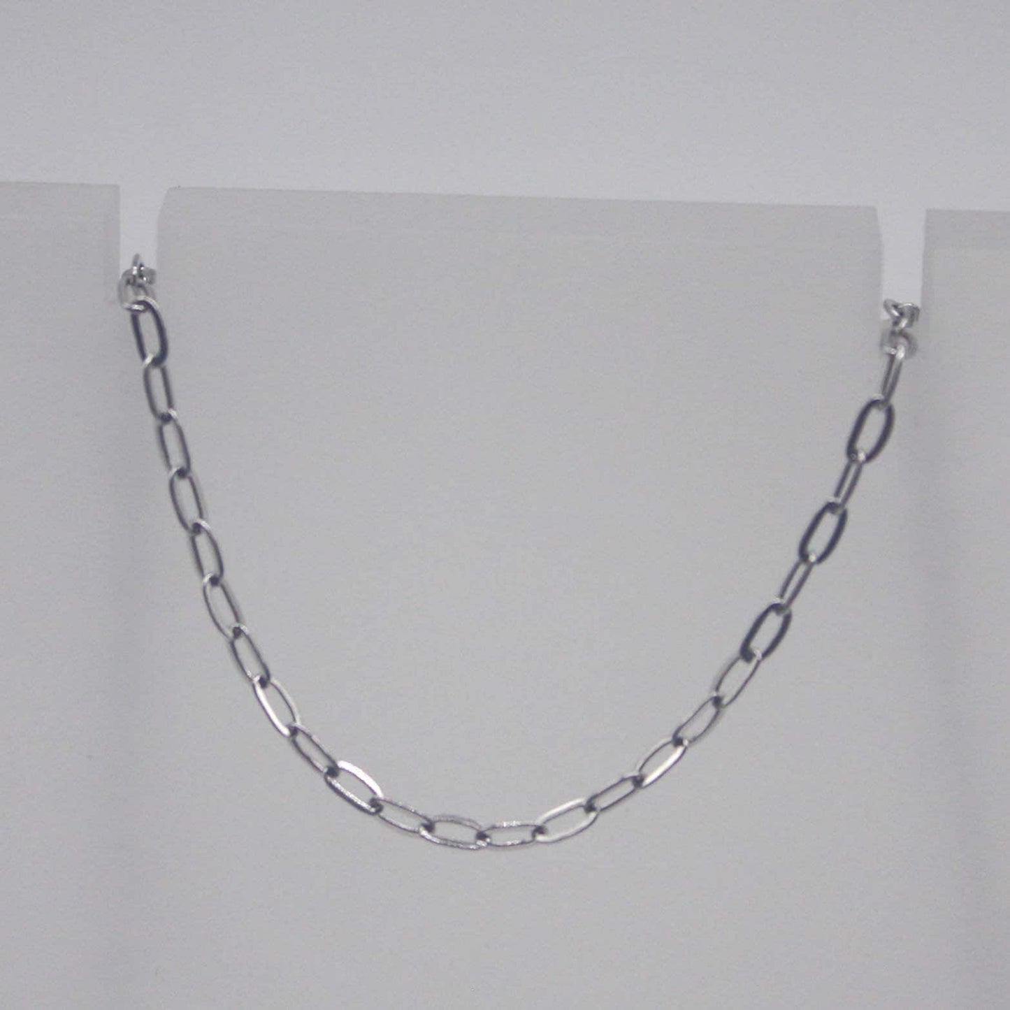 NEW - Stainless Steel chain bulk, 3 ft of Surgical Stainless Steel Soldered Sturdy Small Oval FLAT cable chain - 3.6x2.0mm SOLDERED Link