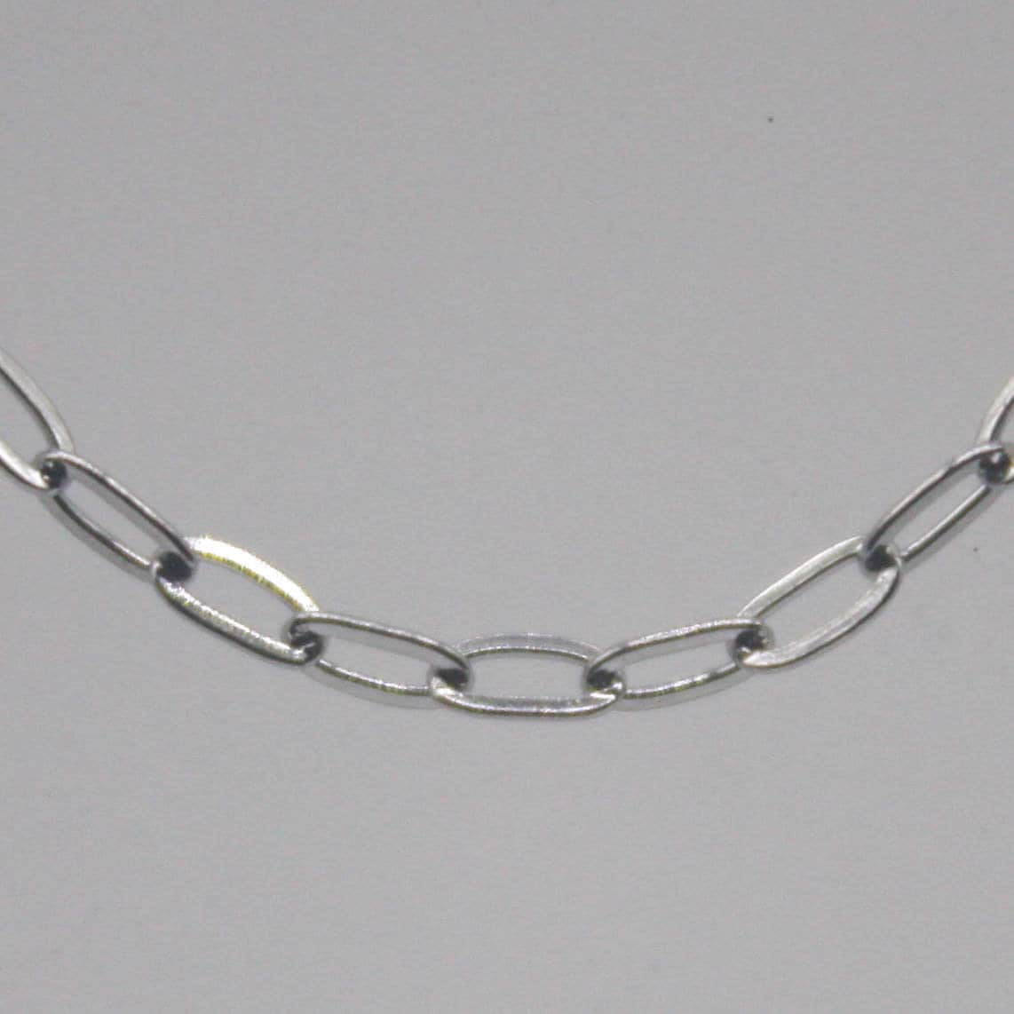 NEW - Stainless Steel chain bulk, 3 ft of Surgical Stainless Steel Soldered Sturdy Small Oval FLAT cable chain - 3.6x2.0mm SOLDERED Link