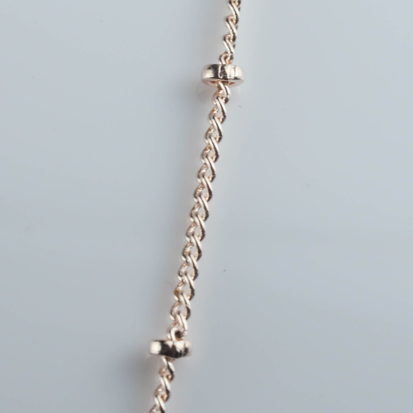 32 Ft Rose Gold Satellite Chain Bulk - Dainty Delicate Cable BALL Bead Chain - 1.3mm Curb SOLDERED Necklace Chain - 1.3SAT