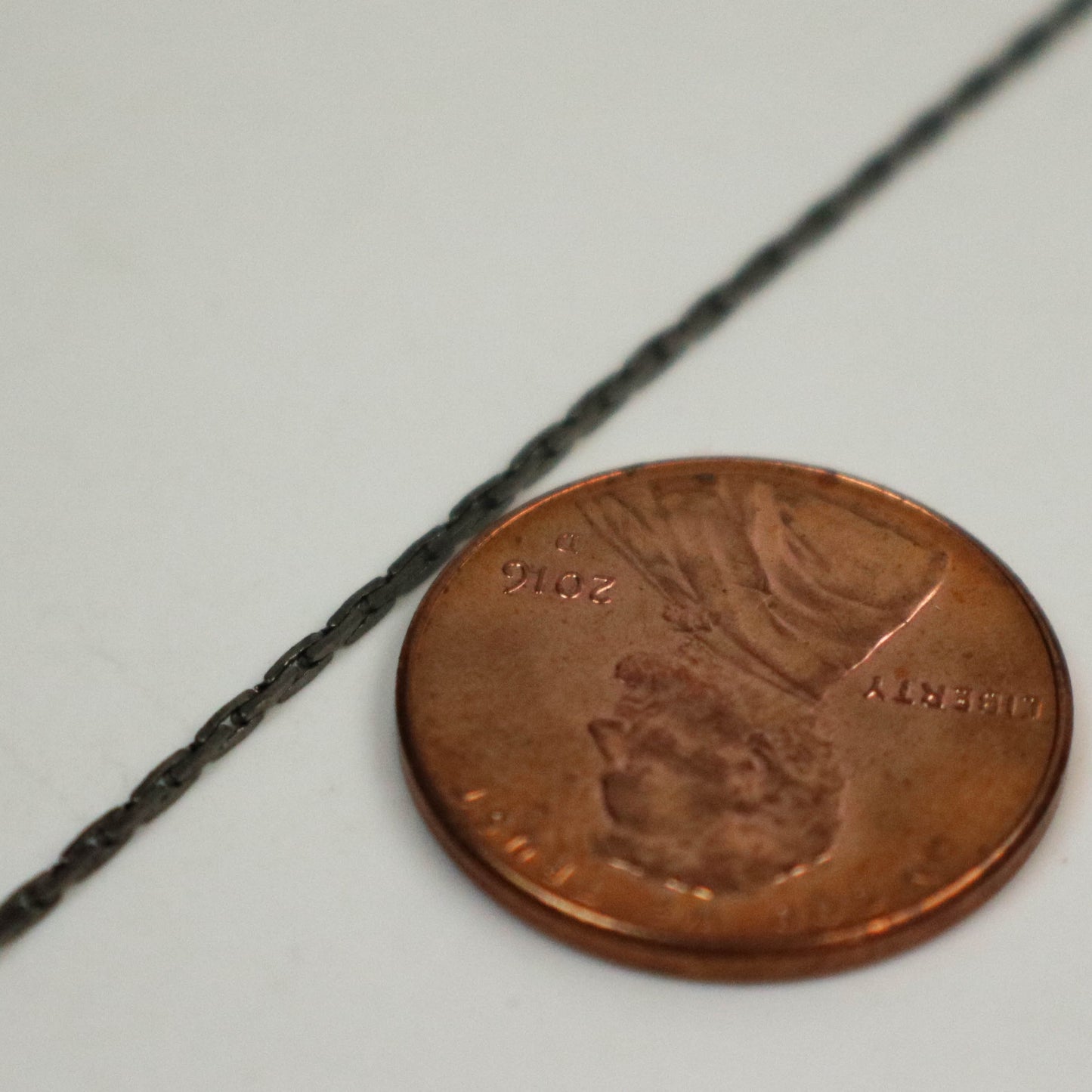 32 feet of Thin Delicate Beading Chain Boston Link Thin Chain - Gunmetal Plated - 0.79mm Thickness - Necklace Dainty Delicate Chain