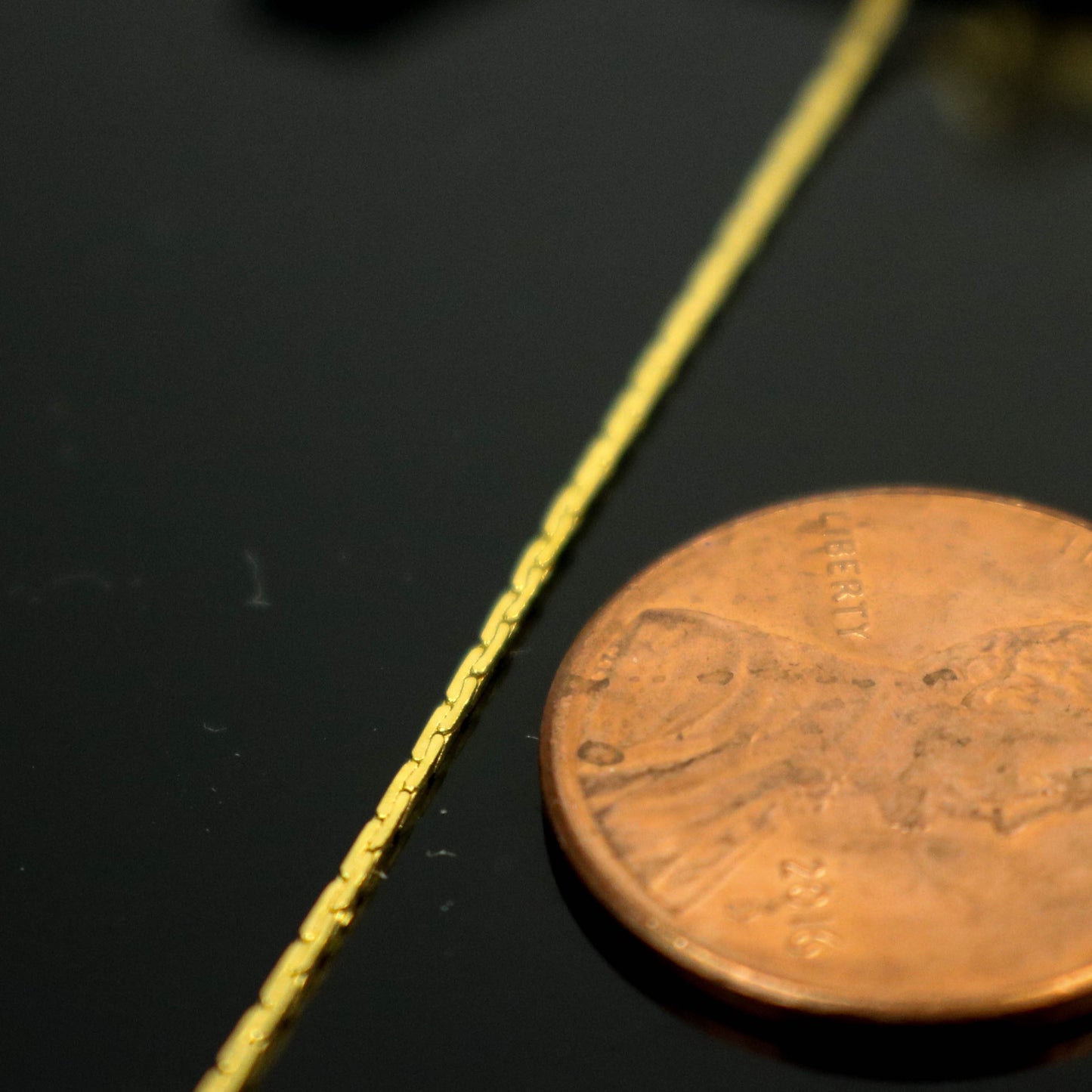 32 feet of Thin Delicate Beading Chain Boston Link Thin Chain - Gold Plated - 0.79mm Thickness - Necklace Dainty Delicate Chain