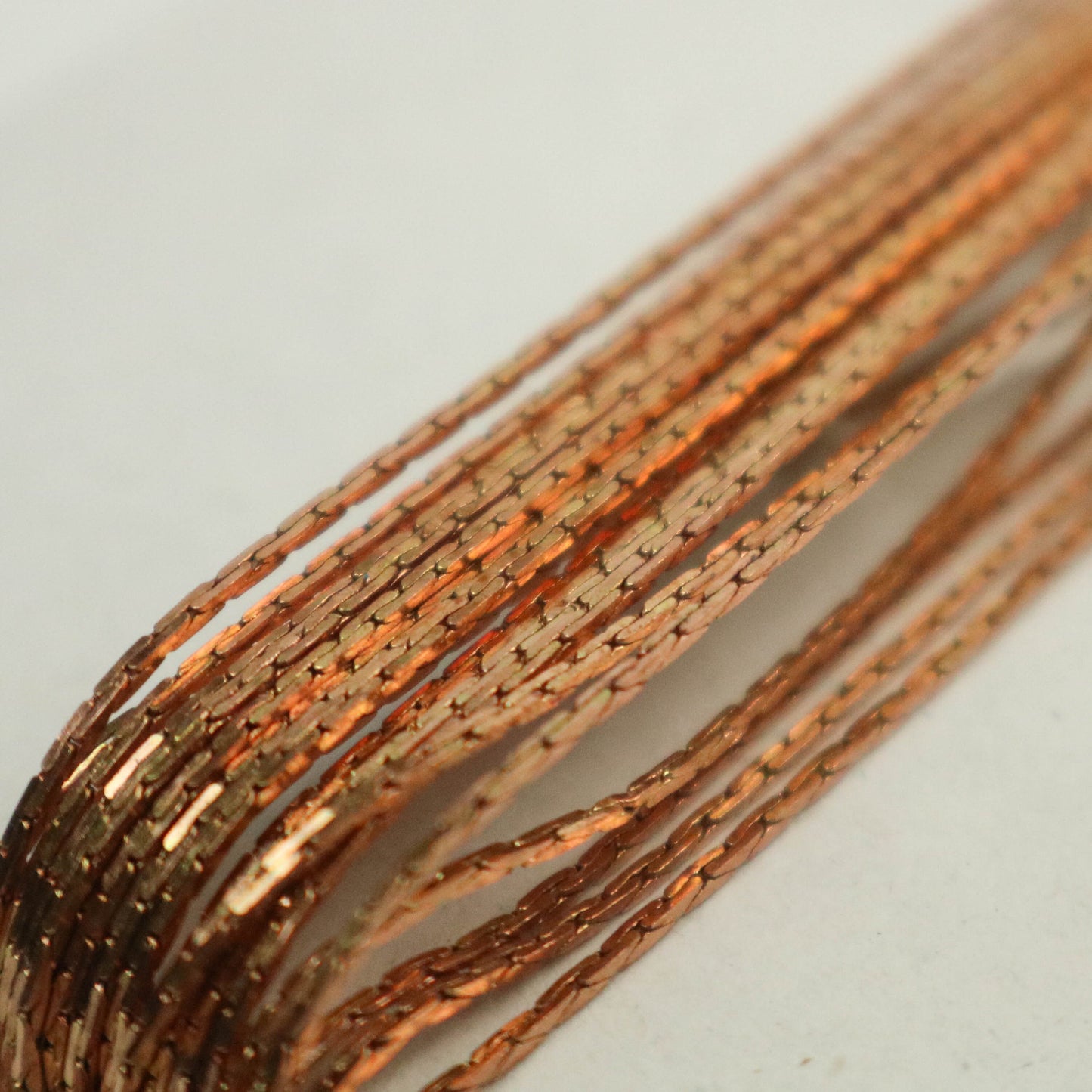32 feet of Thin Delicate Beading Chain Boston Link Thin Chain - (Penny) Copper Color Plated - 0.79mm Thickness - Necklace Wholesale Chain