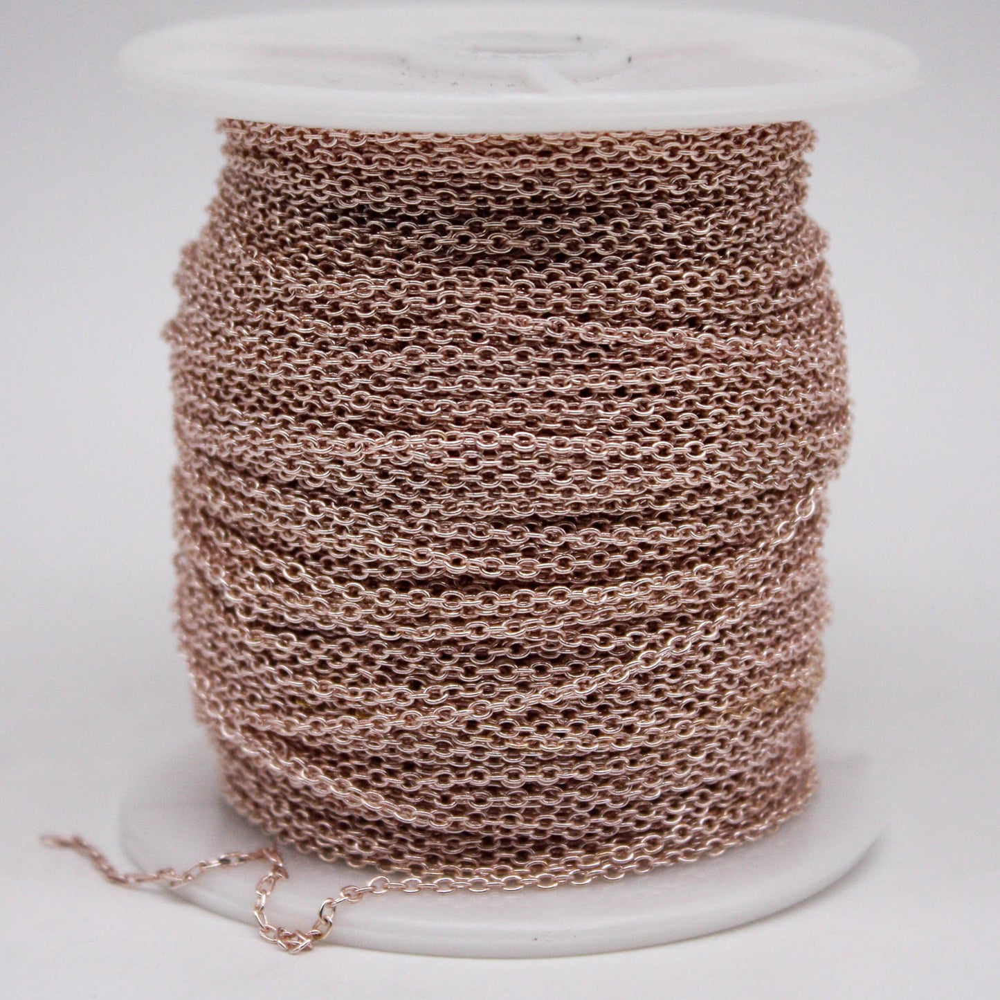 32 feet TARNISH Resistant Free Anti Tarnished Rose Gold Plated Plain Cable Chain - 2.0x1.4mm SOLDER - Soldered Link - AT2014S