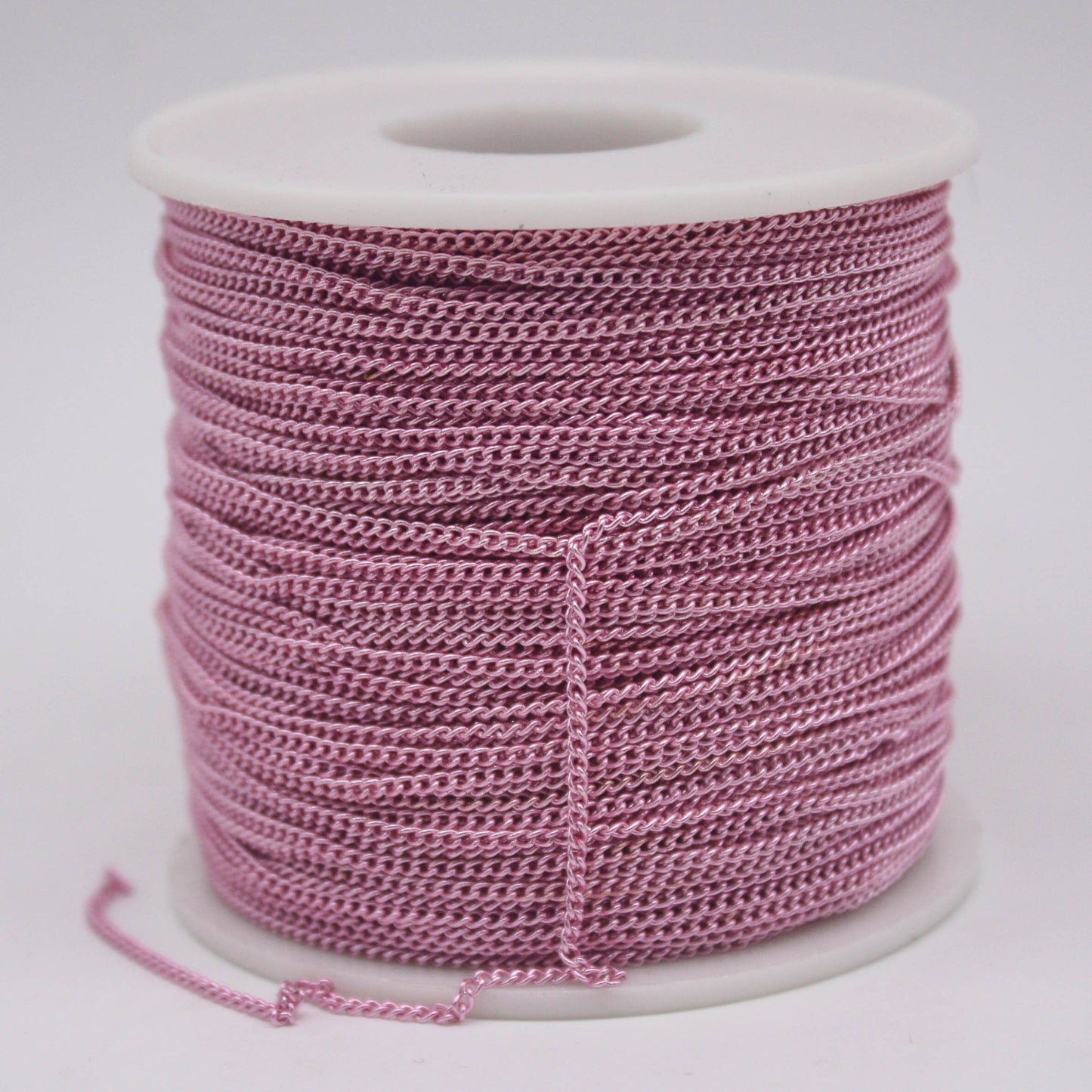 New 100 Non Tarnish Curb Chain - Pink Copper Plated Solder Curb Chain - 1.6mm Link - Anti Tarnish Free Curb Chain - AT1.6S