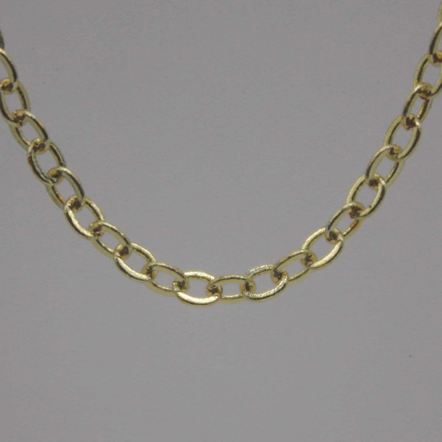 10 feet TARNISH Resistant Tarnish Free Anti Tarnished 18K Gold Flat Chain - 3x1.7mm SOLDER - Soldered Cable - AT317F