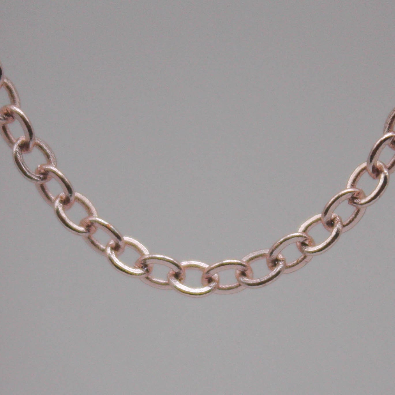 10 Ft Non Tarnish Flat Cable Chain Bulk - ROSE Gold Flat Cable Chain - 3.4x2.8mm SOLDERED Link - Anti Tarnish Free Resistant Chain - AT3428F