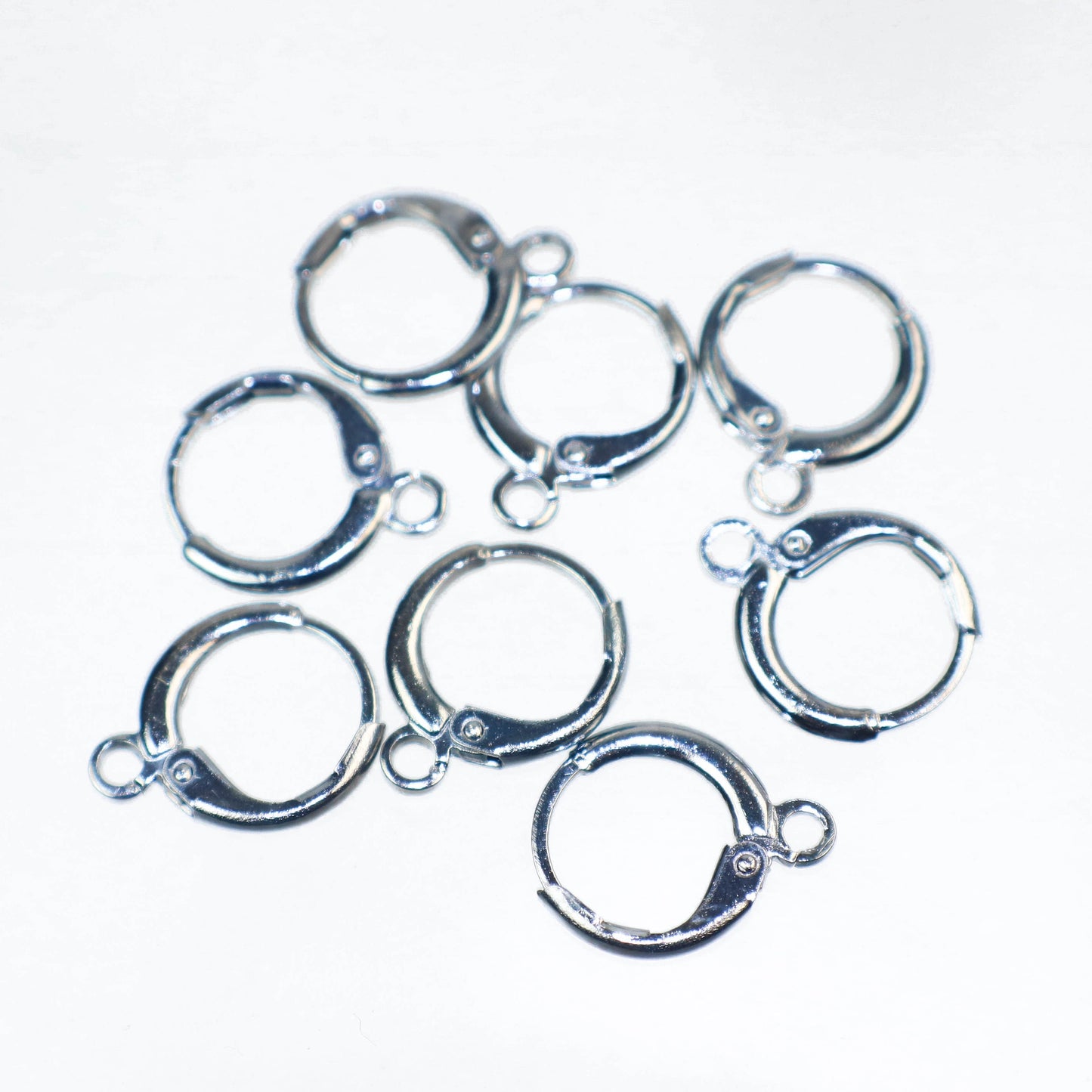Leverback Earring 30 Pcs - ROUND Bulk Gunmetal - High Quality Sturdy Dedicated Round Earring Ear Wire Hook - 12mm Width - ELR12