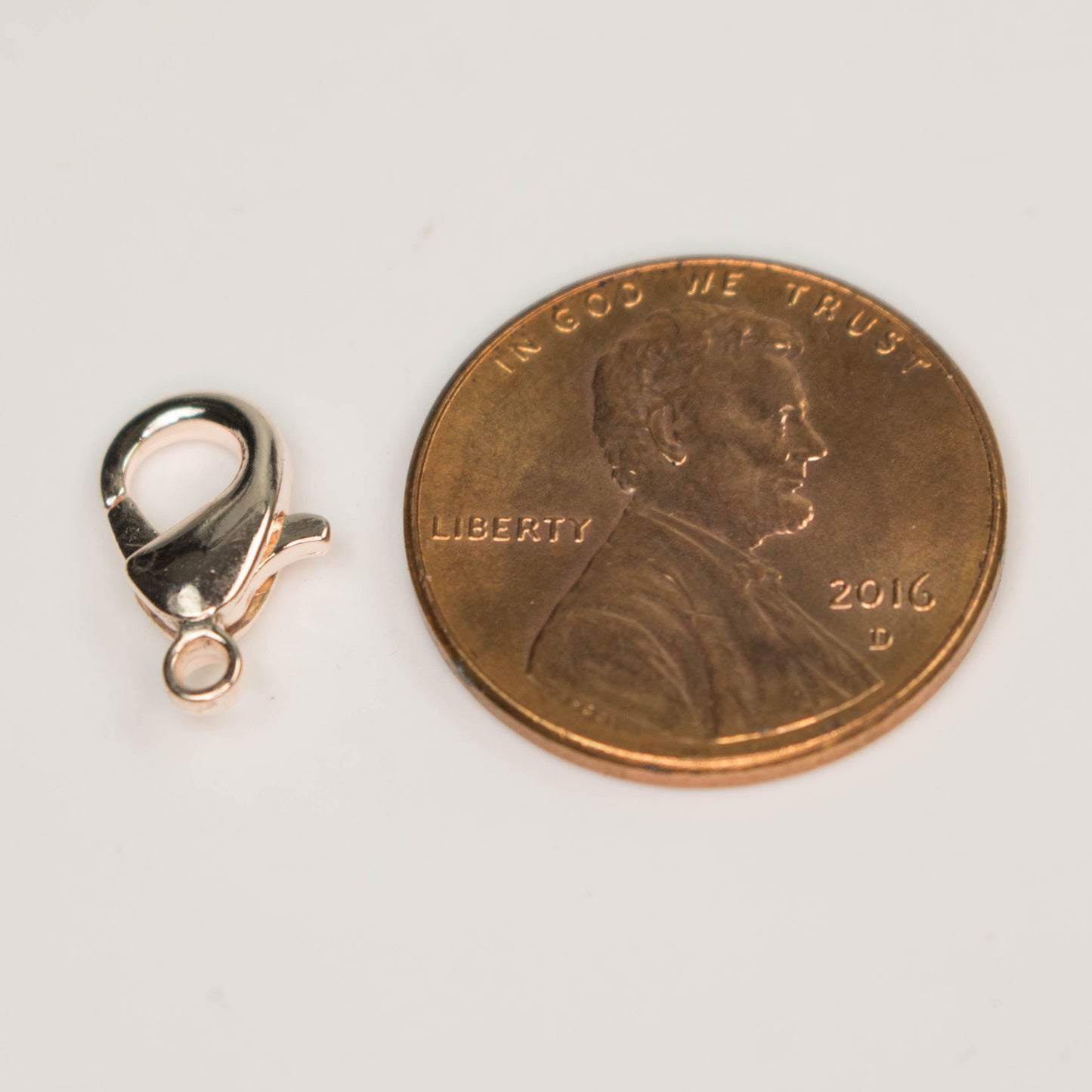 50 Pcs Rose Gold Lobster Claw Clasp - 12mm - Rose Gold Plated on Brass - LOB12B