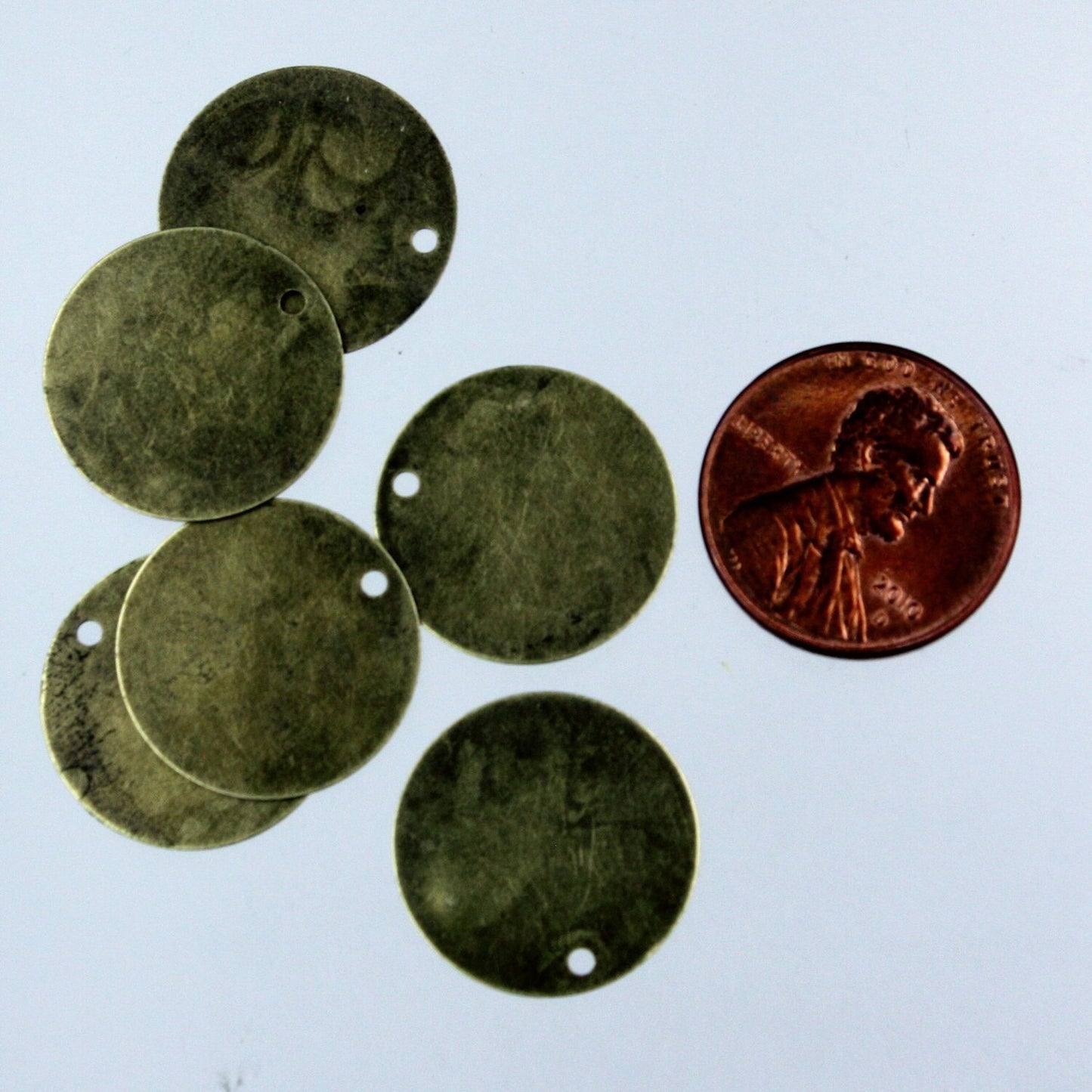 50 pcs of Antique Brass Finished Coin drop dangle 18mm