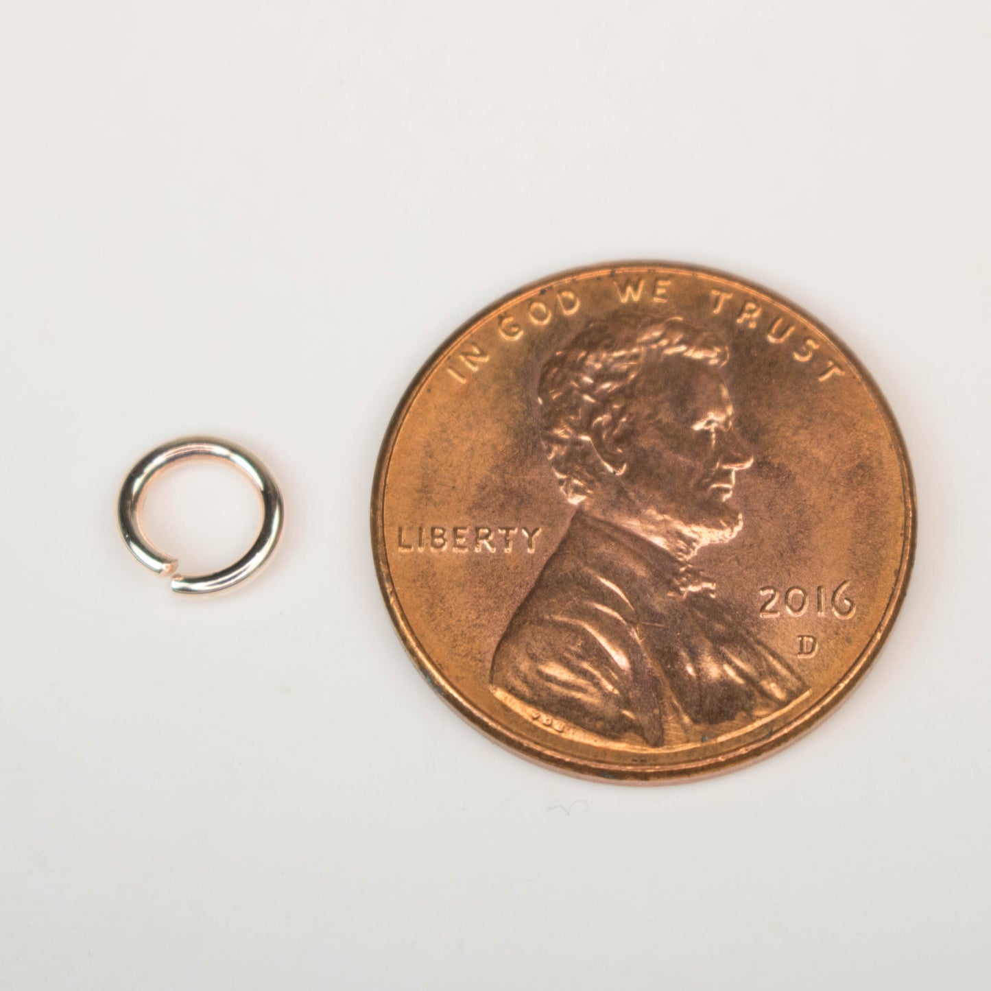 Rose Gold Jump Ring Bulk Open Link - 6mm - 100 Pcs - 1.0mm 18G 18 Gauge Thickness - Round Jewelry Finding Making Connector Jumpring 10x6mm
