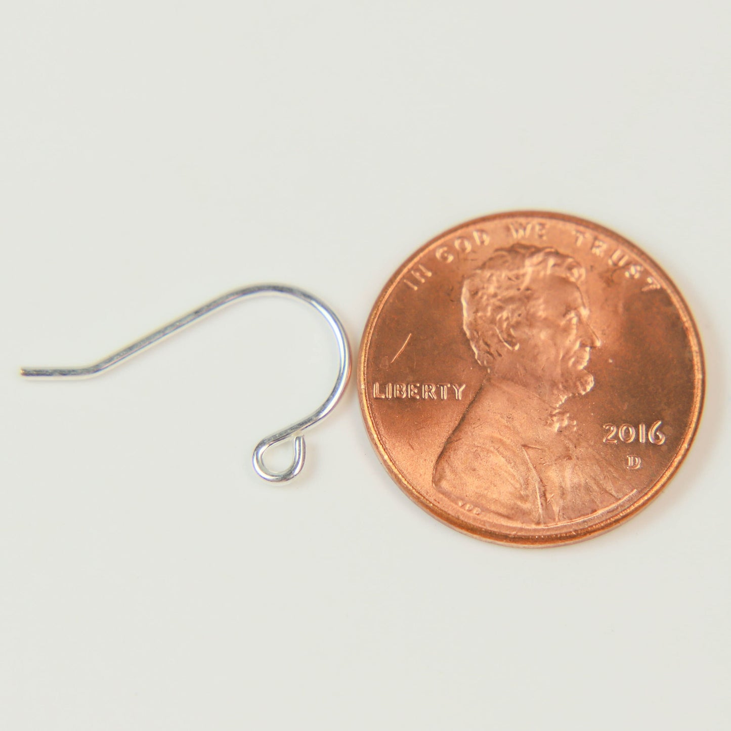 925 Sterling SILVER Simple Ear Wires Earring - 18x12mm Solid Pure Sterling Silver Heavy Thick Wire - 20 Gauge 20G 0.82mm Wire