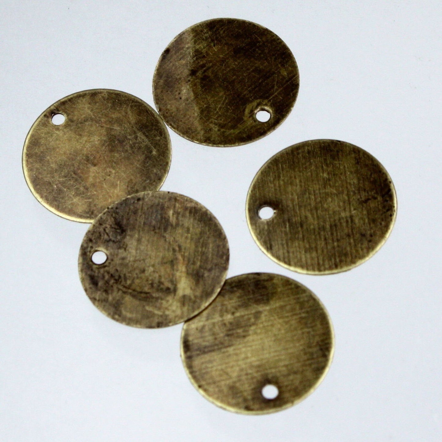 50 pcs of Antique Brass Finished Coin drop dangle 13.4mm - 1/2 inch