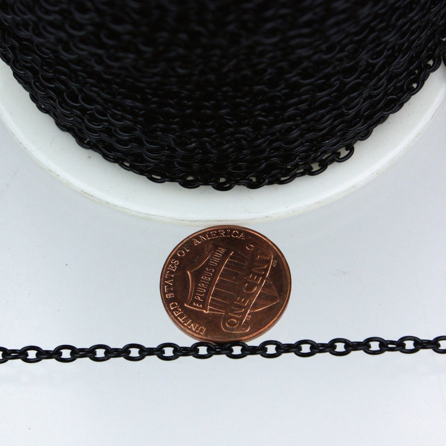 32 ft of Black finished cable Chain - 3.8x2.7mm unsoldered link - 3827CA
