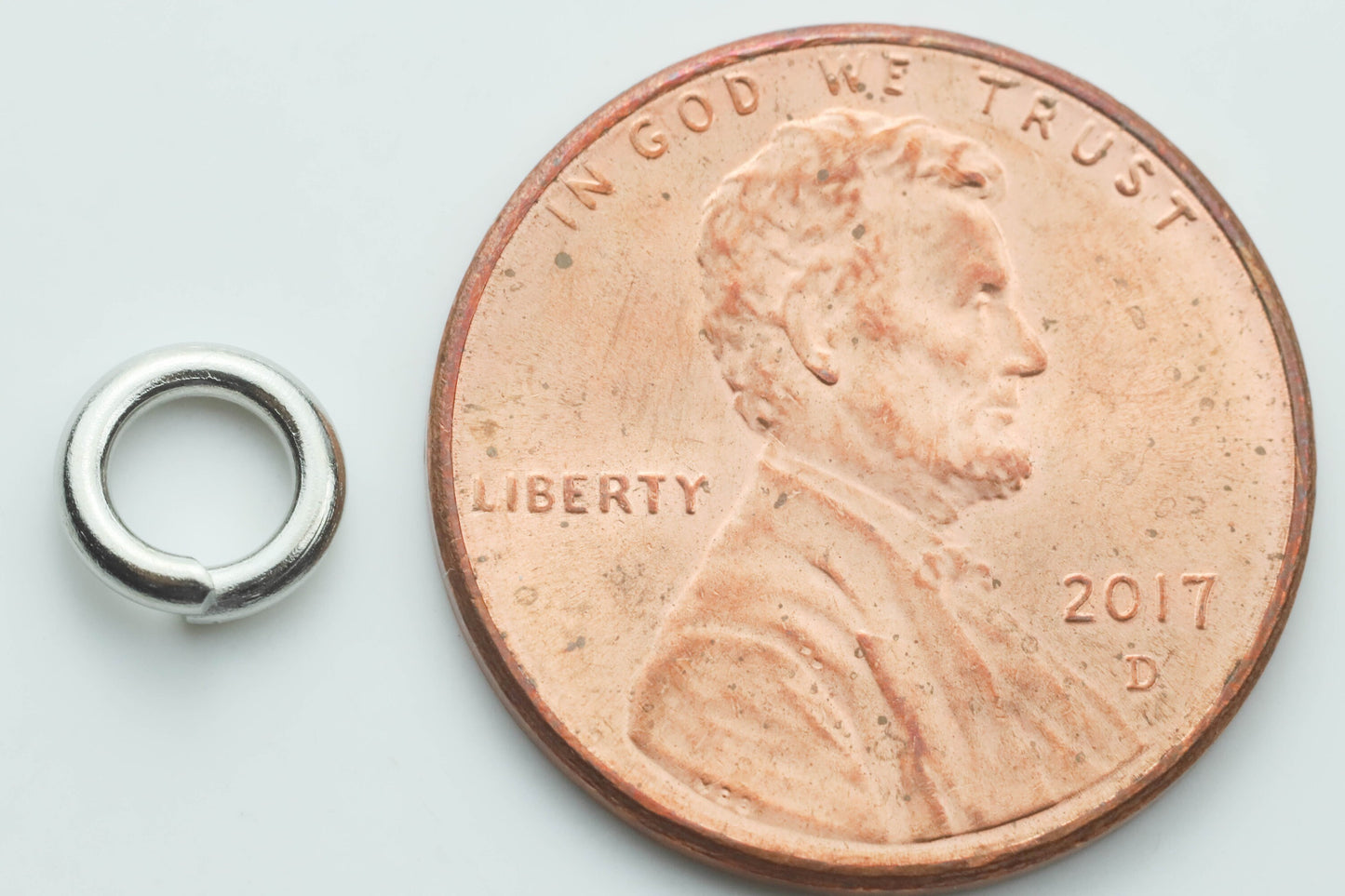 500 pcs of 6mm Thick Heavy Jump Rings - Sterling Silver Plated Jumpring 6x1.2mm 16 Gauge 16G Bulk Jumprings Open O Ring 12x6mm