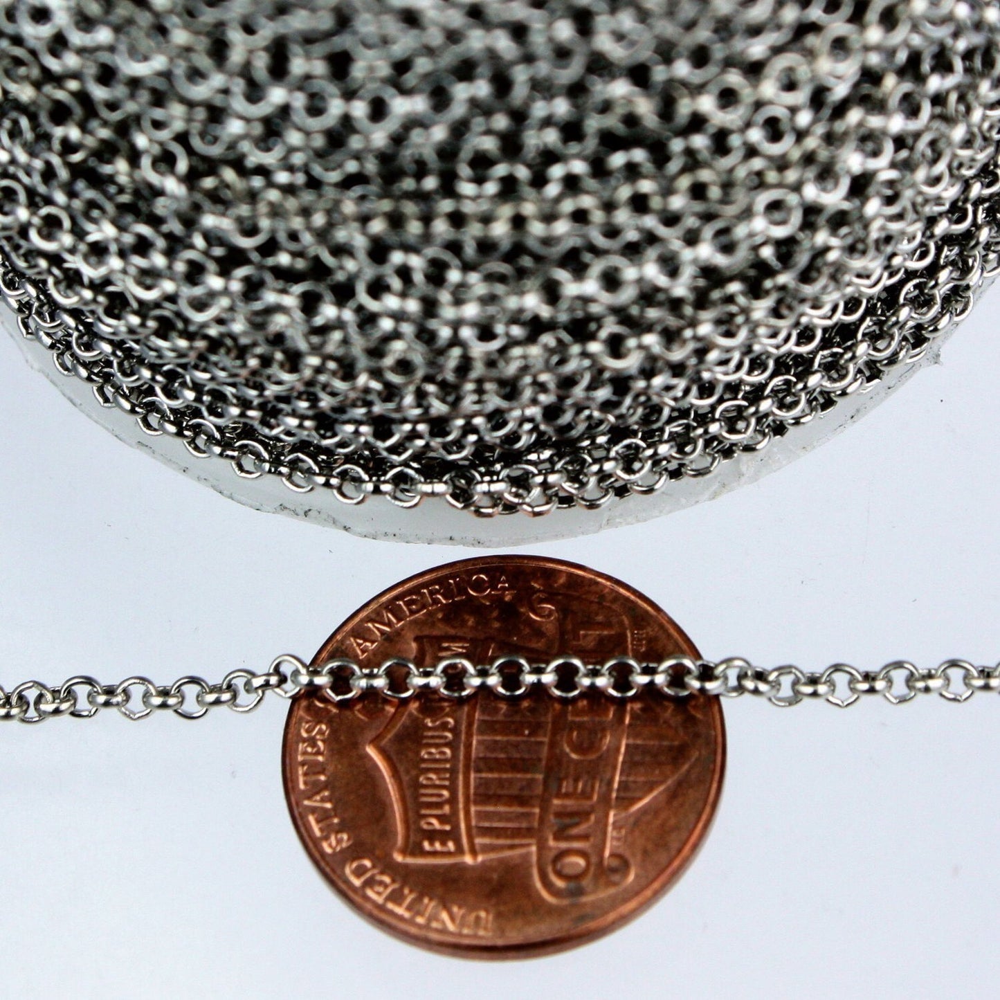 Special Sale 32 feet of Gunmetal Rollo Rolo Chain bulk - 2.0mm 2mm - Unsoldered Links - Wholesale Bulk Jewerly Chain - 20ROLO