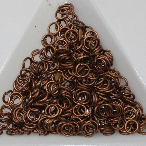 500 pcs of Copper finished Brass jumpring 4mm - 21G - 7x4mm