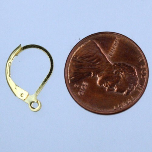 50 Gold Plated Leverback Earrings earwire 10X16mm