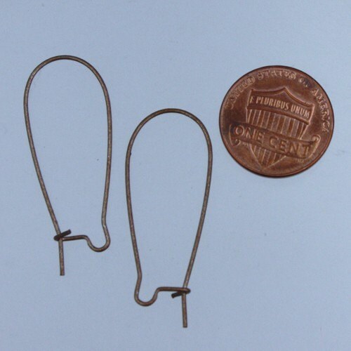 50 pcs of Antique Copper Finished Kidney earwire 35x15mm
