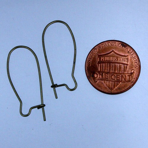 50 pcs of Antique Brass Finished Kidney earwire 27x12mm