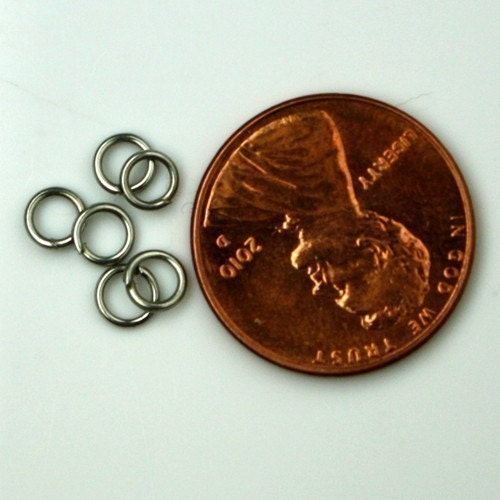 500 pcs 5mm Jump Rings - Gunmetal Jump Rings Jumprings Open 5x0.7mm 21 Gauge 21G Link Connector Open Jump Rings - 7x5mm