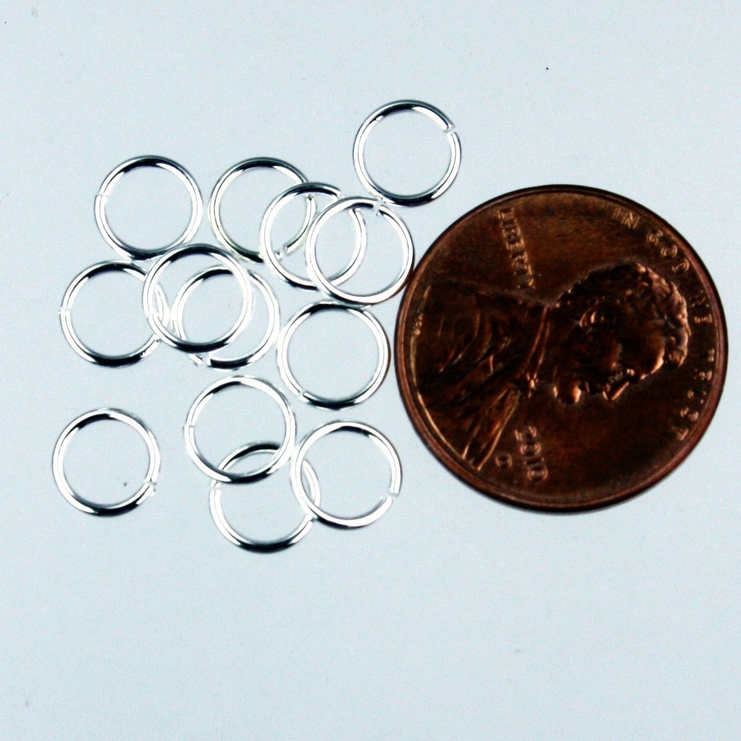 6mm Jump Rings, 200 pcs of Sterling Silver Plated Jump Rings / Jumprings - 6mm 21 gauge 0.7mm Link Connector Open 7x6mm