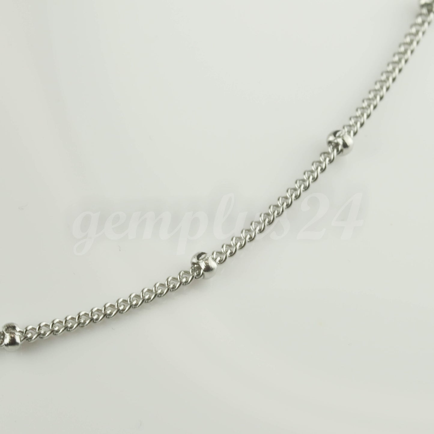 300 Ft Stainless Steel Satellite Curb Chain - Ball Beaded Solder Curb Chain - 1.8mm Curb 3.0mm Big Beads Link - Bulk Wholesale - STSat18