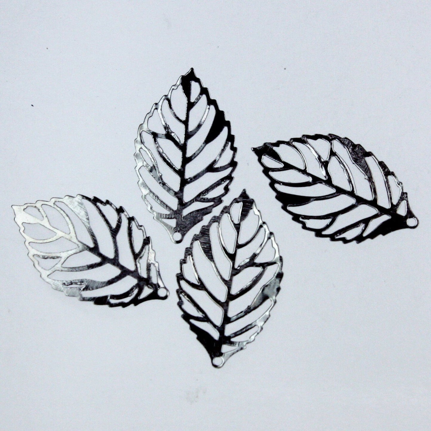 50 pcs of Gunmetal Finished Leaf Dangle Pendant Drop Earing Dangle Drop - 23.5x13.5mm
