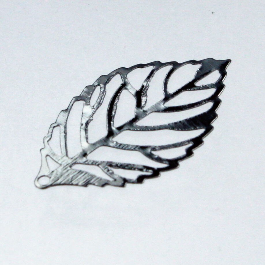 50 pcs of Gunmetal Finished Leaf Dangle Pendant Drop Earing Dangle Drop - 23.5x13.5mm