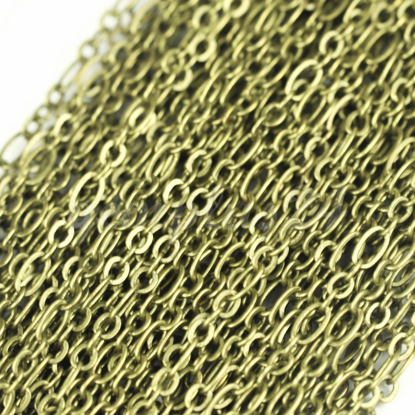 New 300 ft Antique Brass Plated Bulk Chain, Long and Short (Small 3 and 1) SOLDERED Chain - 4.5x2.6mm 2.9x2.6mm Soldered - 317LS31