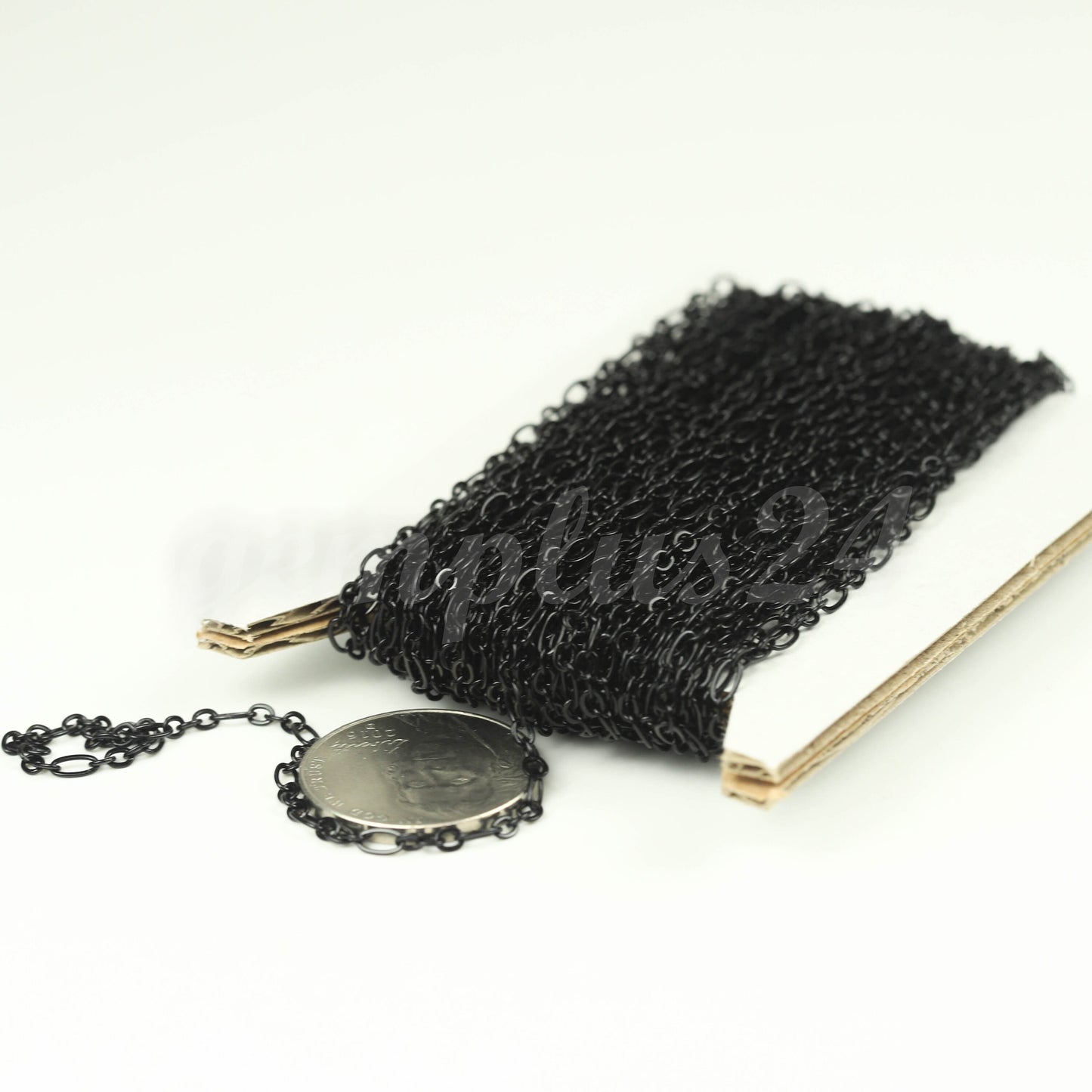New 3 ft Black Finished Bulk Chain, Long and Short (Small 1 and 1) SOLDERED Wholesale Chain - 4.5x2.5mm 2.9x2.6mm Soldered - 317LS11