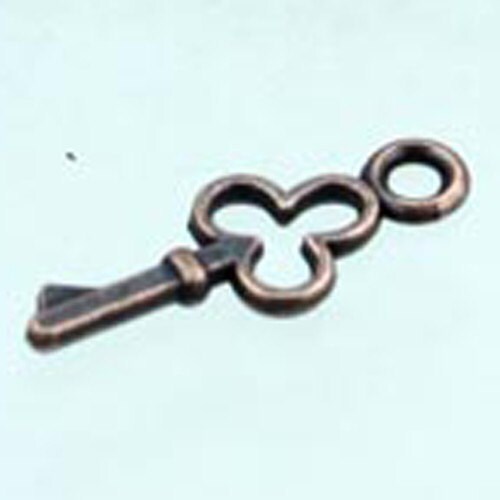 50 pcs of Antiqued Copper finished key charm drop 16.8x6.8mm