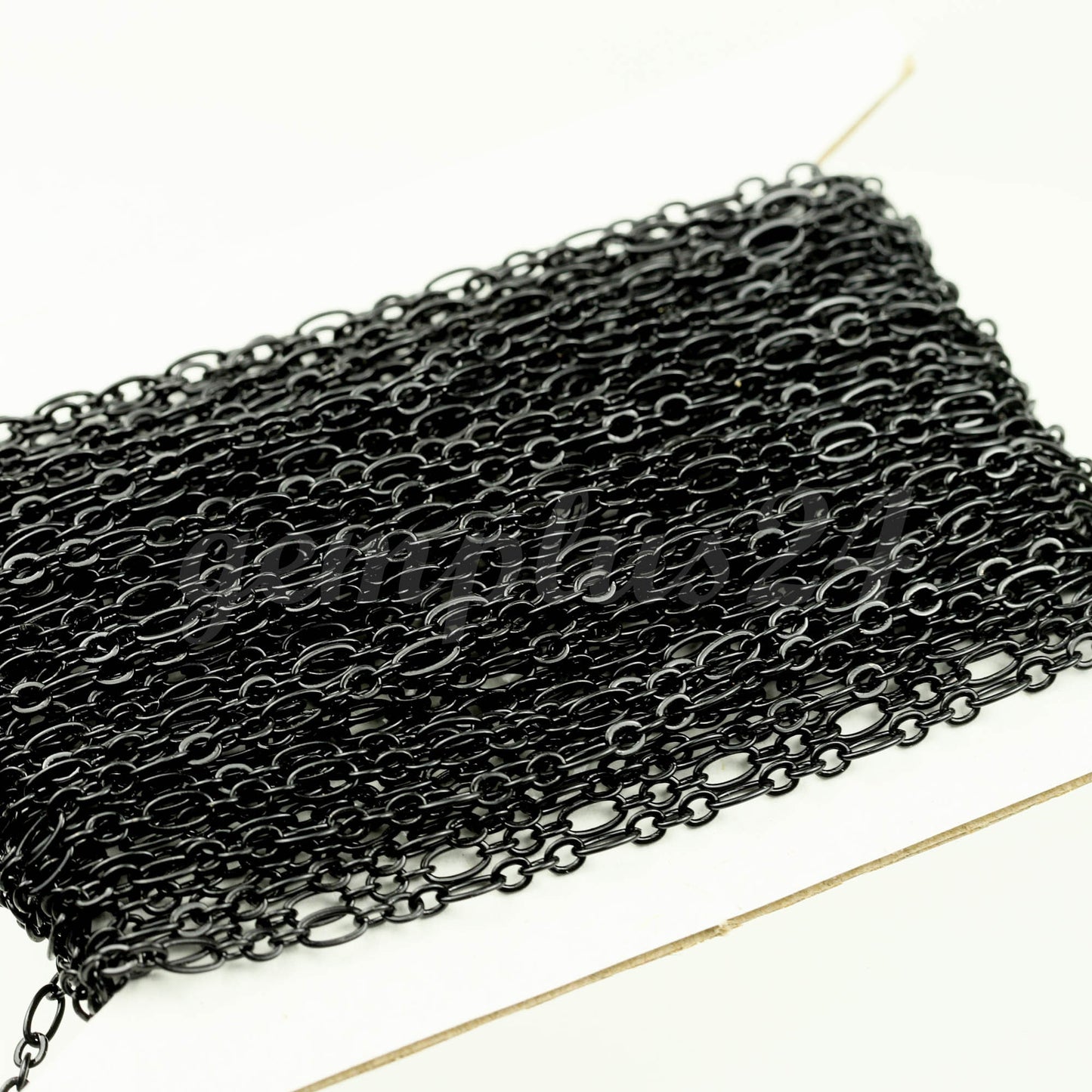 New 3 feet Black Finished Long and Short (Small 3 and 1) SOLDERED Chain - 4.5x2.5mm - 317LS31
